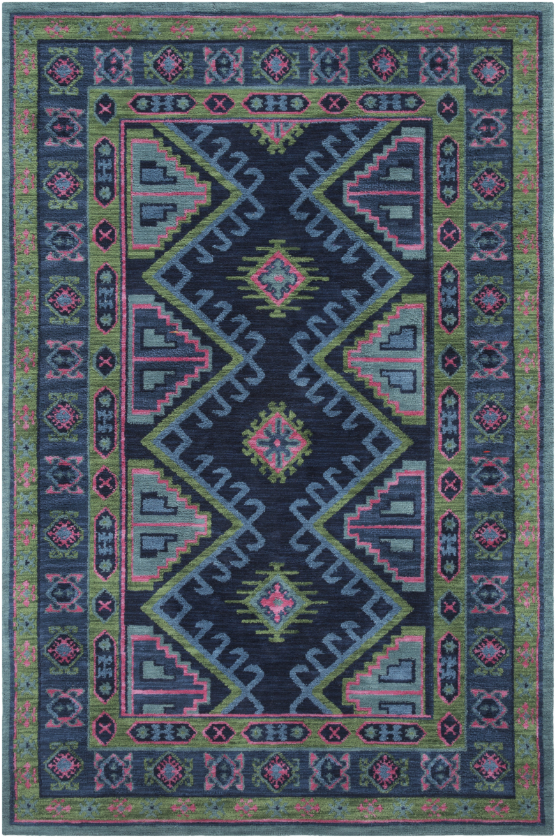 Surya Arabia Nadine Navy Hot Pink Area Rug